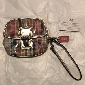 Authentic Coach wristlet coin bag!!